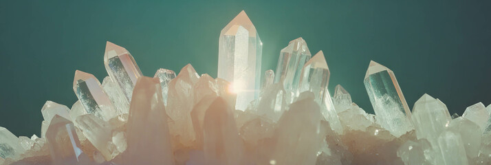 Poster - Dense cluster of crystal flares creates radiant central burst with fading edges
