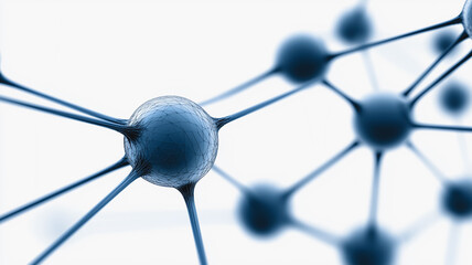 Poster - Molecular Network: Abstract close-up of a complex molecular network, showcasing interconnected nodes and bonds.  The image evokes a sense of scientific discovery and intricate complexity.