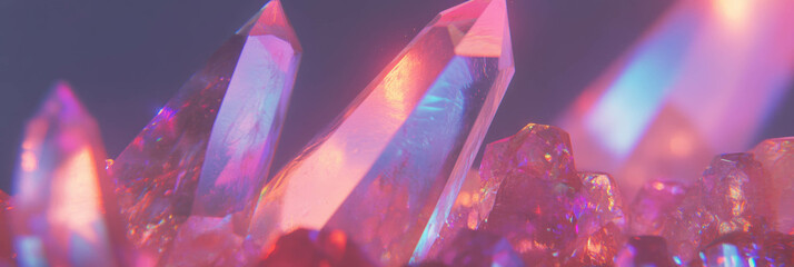 Aufkleber - Dense cluster of vibrant crystal flares with overlapping light in various colors