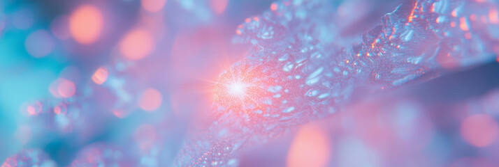 Fototapete - Dense clusters of bokeh create a radiant burst of color in a dreamy background