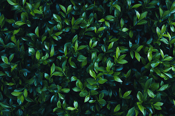 Poster - Dense lush green grass texture on a black background capturing soft lighting effects