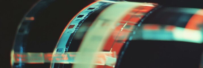 Poster - Dusty film texture with scratches reflects nostalgic moments captured on celluloid
