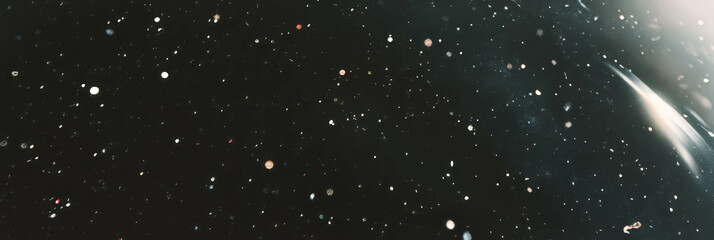 Poster - Delicate texture of dusty film reveals subtle details across space
