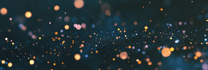 Poster - Dusty film texture with varied particle shapes and reflective qualities in a dark setting