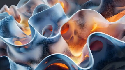 Fototapete - a close up of a sculpture of a flowing design