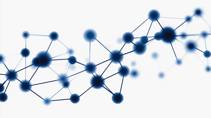 Poster - Network Connection: Abstract representation of a network connection, showing nodes and connections in a complex, interconnected system.
