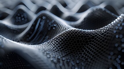 Poster - a close up of a black and white pattern of some sort