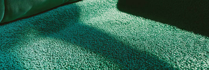 Poster - Emerald green dense saxony carpet with subtle sheen creates luxurious ambiance in any room
