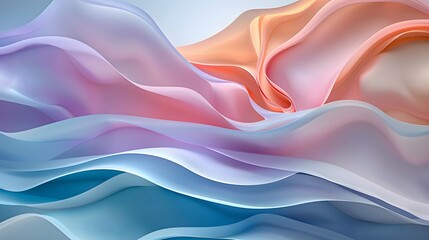Fototapete - a close up of a colorful fabric with waves in it