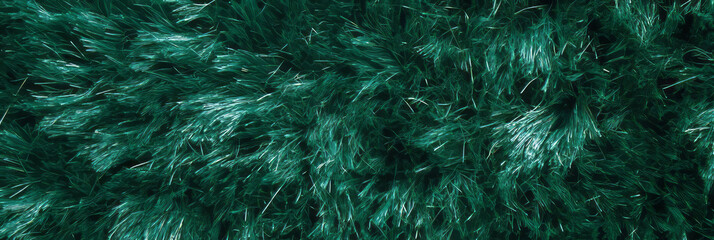 Poster - Dense shag carpet texture in vibrant emerald green with twisted pile and bright highlights