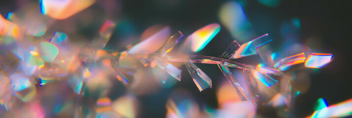 Fototapete - Complex interplay of geometric and organic bokeh creates vibrant light formations