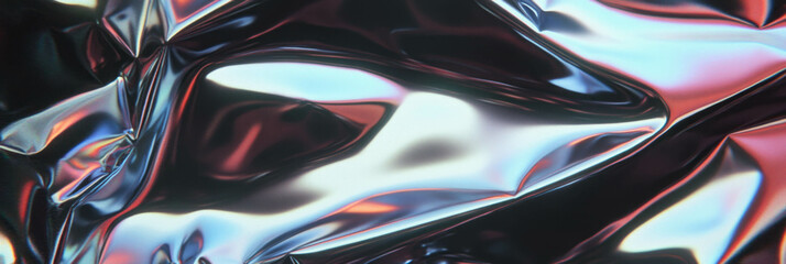 Aufkleber - Glossy plastic texture with chrome accents and complex reflections in vibrant colors