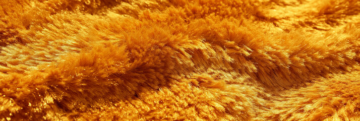 Poster - Luxurious gold dense velvet carpet with rich cut pile texture showcasing deep color