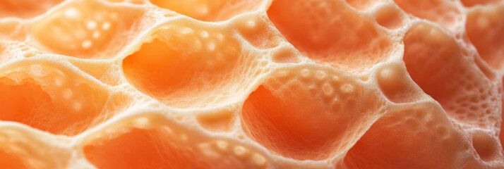 Poster - Texture details of golden cone wafer showcasing crispy surface and uneven diamond patterns