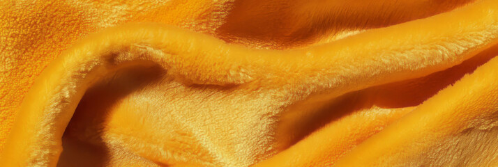 Poster - Luxurious golden yellow dense velvet carpet texture showcasing rich color and soft pile