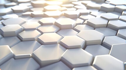 Leinwandbilder - a close up of a white hexagon pattern on a background