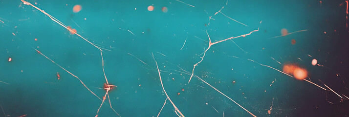 Aufkleber - Experience the unique visual of heavily scratched film showcasing an intricate network of textures