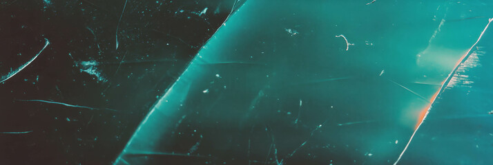 Poster - Texture of heavily scratched film showcasing random curves and subtle grain in dark shadows