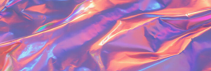 Aufkleber - Textured holographic foil with abstract patterns and rainbow reflections under light