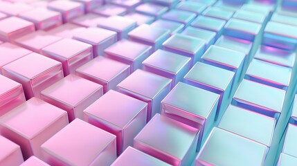 Leinwandbilder - a close up of a bunch of cubes that are pink and blue