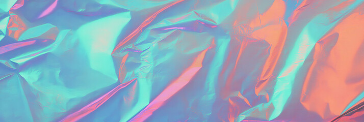 Aufkleber - Extravagant texture of holographic foil featuring vibrant rainbow reflections