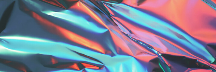 Aufkleber - Holographic foil texture showcasing rainbow reflections and a textured surface