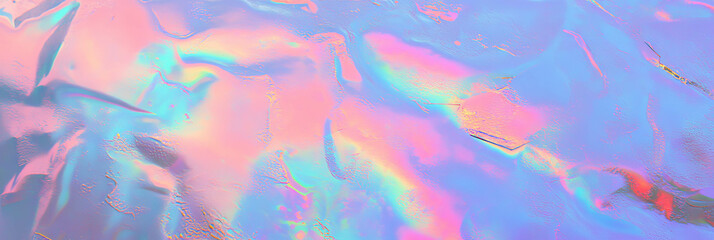 Aufkleber - Captivating holographic foil texture featuring vibrant rainbow reflections