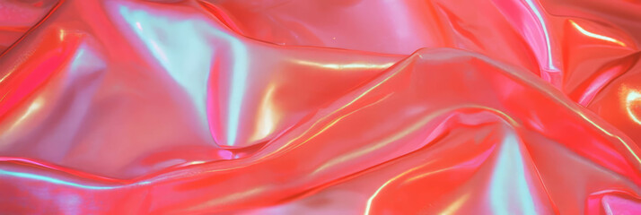 Aufkleber - Vibrant hot fluorescent pink gel with shiny textured surface glowing in bright light