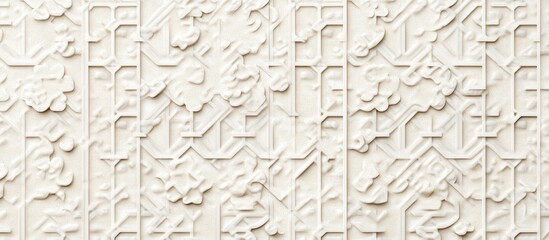 Aufkleber - Abstract textured design featuring intricate white Korean Hangul characters on a light background, emphasizing the beauty of traditional Hangeul artistry.