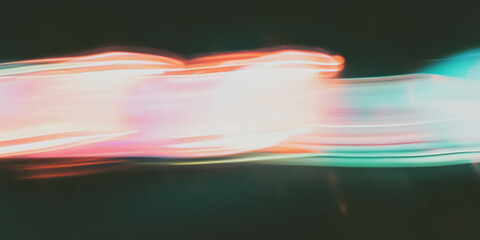 Poster - Vibrant bokeh texture with bright radiance and intense colors on a dark backdrop
