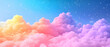 © SemangArt - Pastel cloudscape, starry sky, aerial view, fantasy