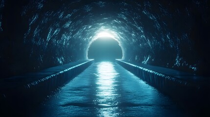 Poster - a tunnel with a light at the end of it