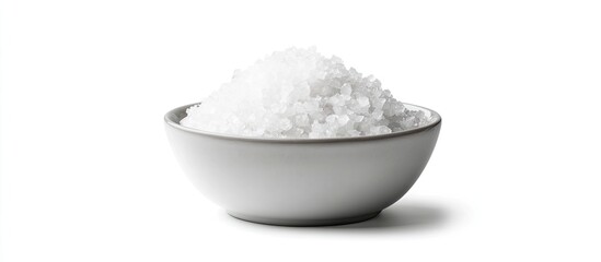 Poster - Chopped garlic in a white bowl positioned centrally against a bright white backdrop, emphasizing a clean and simple culinary presentation.