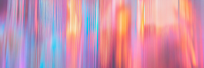 Poster - Iridescent film texture showcasing vibrant holographic patterns and soft blurred edges