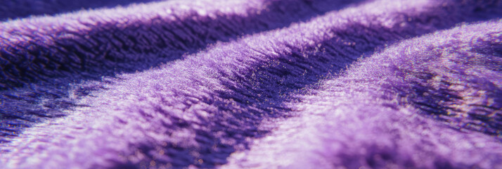Poster - Lavender dense frieze carpet showcasing tight pile texture and rich shadows in soft light