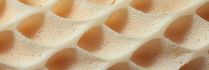 Poster - Textured light beige cone wafer showcasing unique surface design and quality