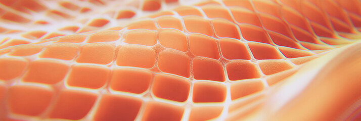 Poster - Exploration of light brown cone wafer texture with intricate grid and line design