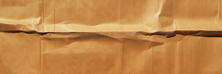 Poster - Light brown kraft paper texture with vertical grain and smooth finish for design projects