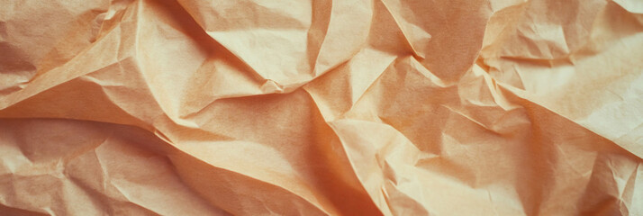 Poster - Subtle leaf pattern texture on light brown crumpled paper for creative projects