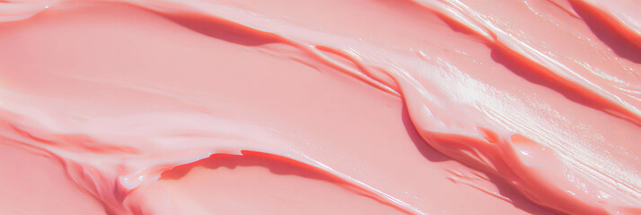 Poster - Smooth texture of light creamy pink gel with subtle sheen and reflections