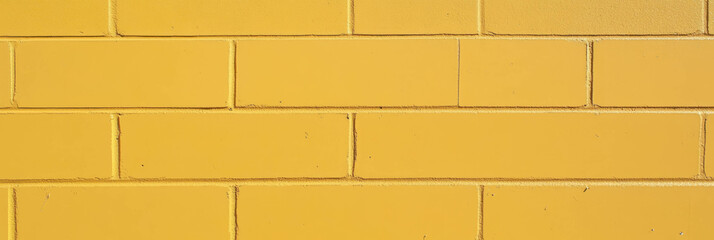 Poster - Texture of light golden sand wall with grainy brick pattern and subtle grunge effect