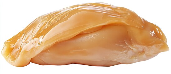 Aufkleber - Raw chicken breast fillet displayed on a white background showcasing its smooth texture and natural color with a defined clipping path for clarity