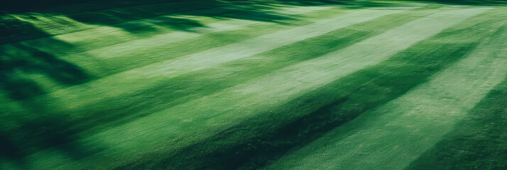 Poster - Light green fairway with smooth rolling surface and subtle texture from a top view perspective