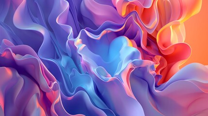 Fototapete - a close up of a colorful abstract painting of a flower