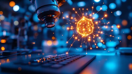 Futuristic Laboratory: A Hub of Advanced Technology and Molecular Innovation