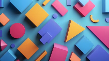 Poster - D style dynamic geometric shapes cbe ea b bfc ecb