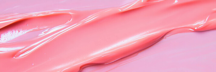 Poster - Smooth texture of light pink gel with a subtle sheen on a flat surface