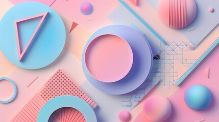 Poster - a colorful abstract background with geometric shapes and shapes