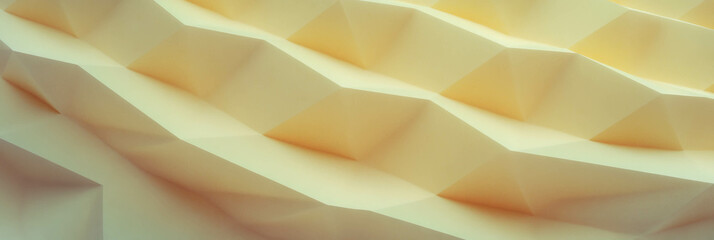 Poster - Light yellow cone wafer texture featuring debossed triangles and subtle surface details