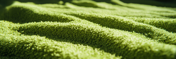 Poster - Dense lime green frieze carpet with curled pile and deep shadows creates a vibrant texture